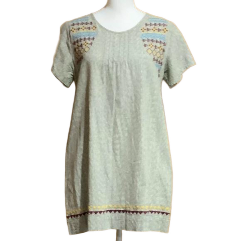 Umgee Embroidered Detail Tunic Dress - EUC